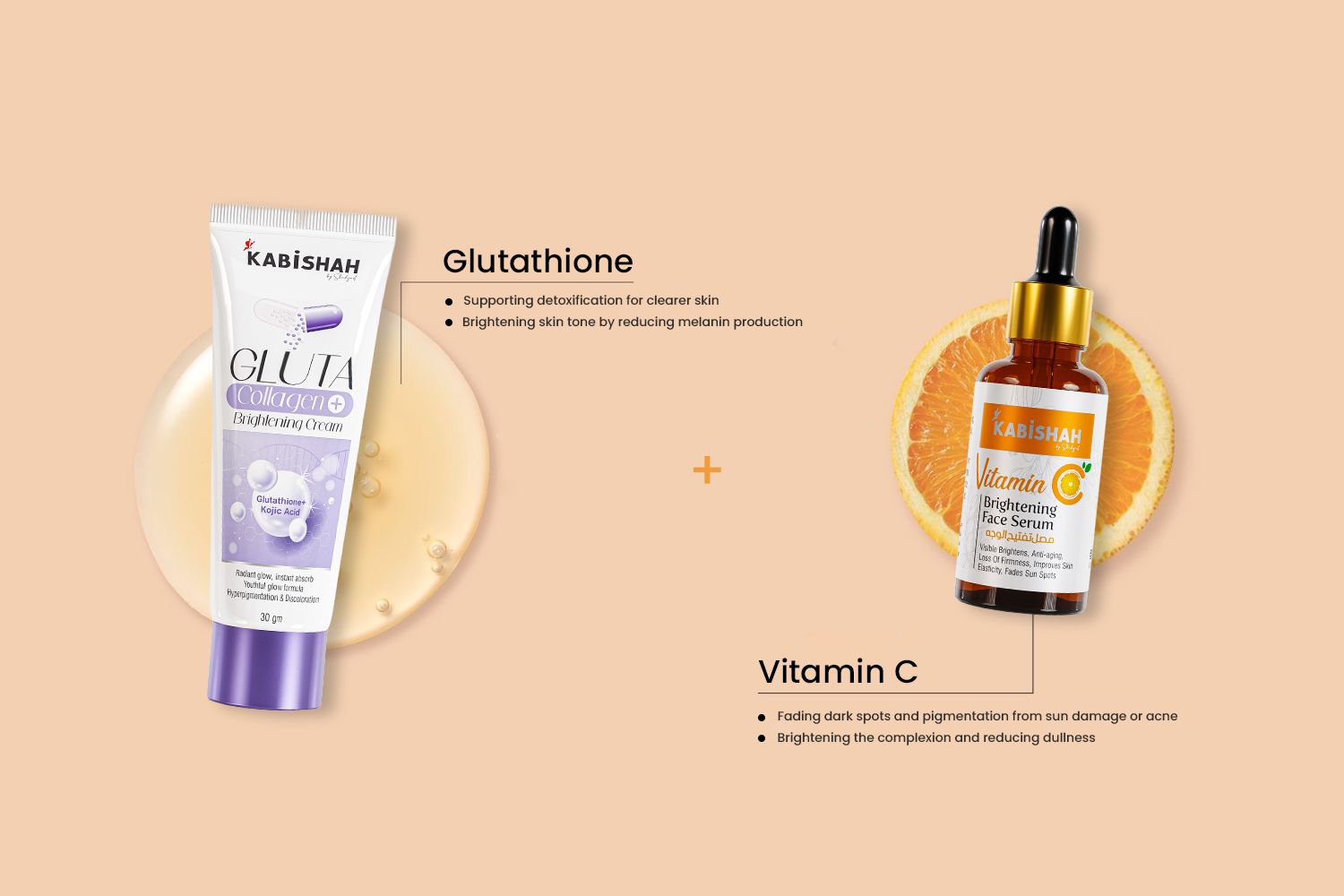 Glutathione and Vitamin C: Your Skin's Brightening Duo Kabishah Glutathione and Vitamin C: Your Skin's Brightening Duo Kabishah