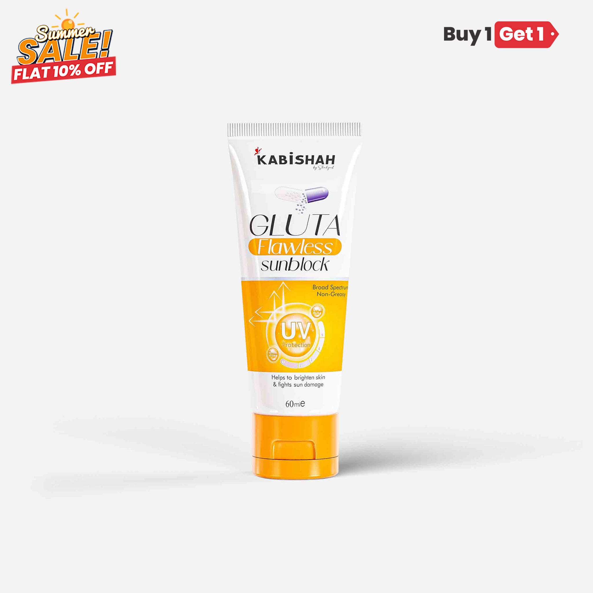 glutathione sunblock Gluta Flawless Sunblock Buy 1 Get 1 Free – Kabishah