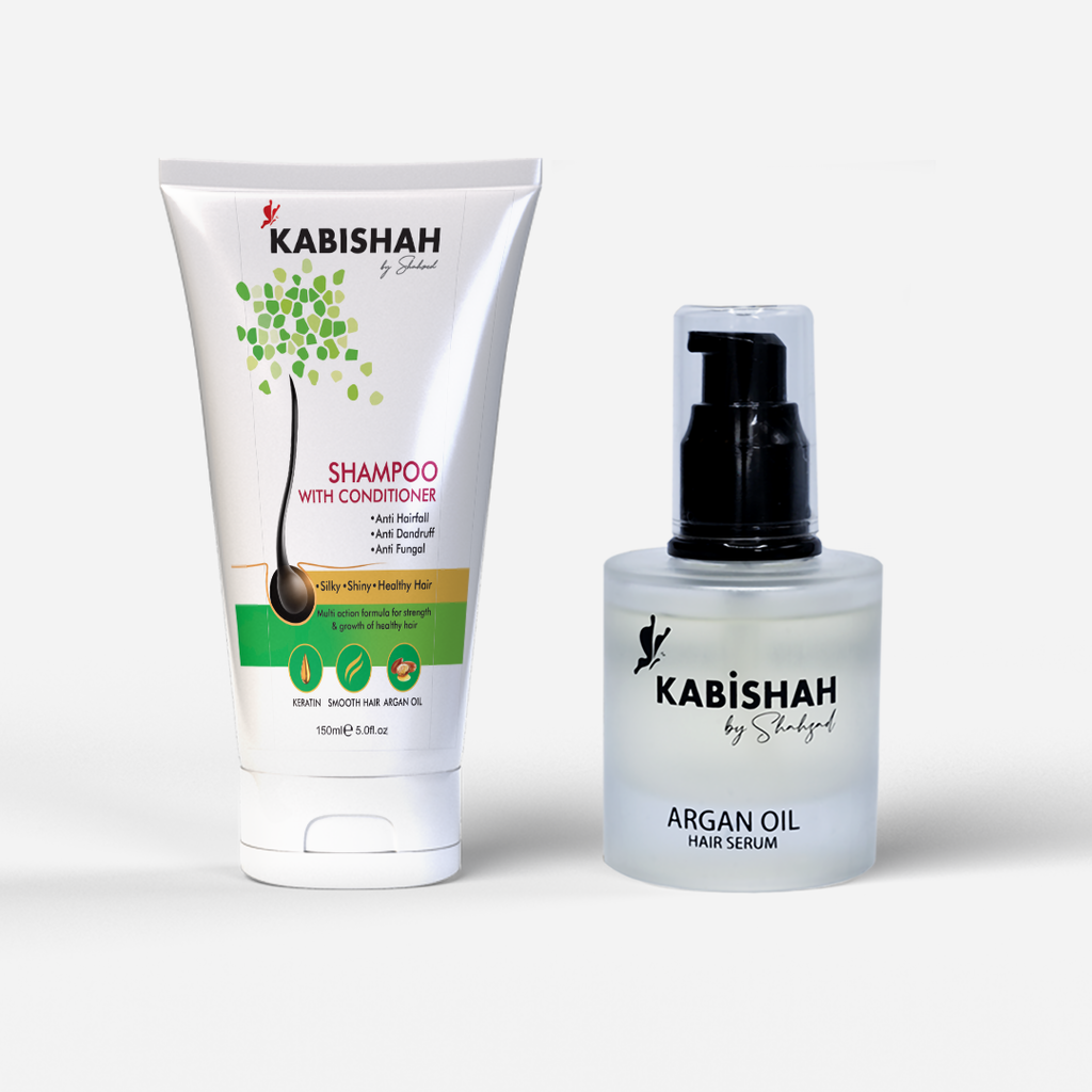 Hair Care Bundle: Argan Oil Hair Serum + Shampoo